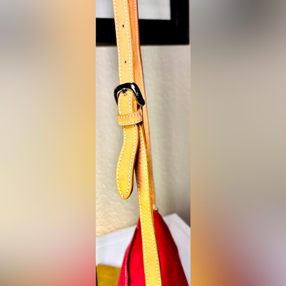 Burberry Red Canvas Crossbody Bag | Leather Trim | Dust Bag Included | w/COA - Picture 11 of 16